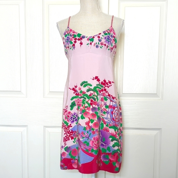 Nanette Lepore Dresses & Skirts - Nanette Lepore Petites Asian Floral Print Pink Silk Dress